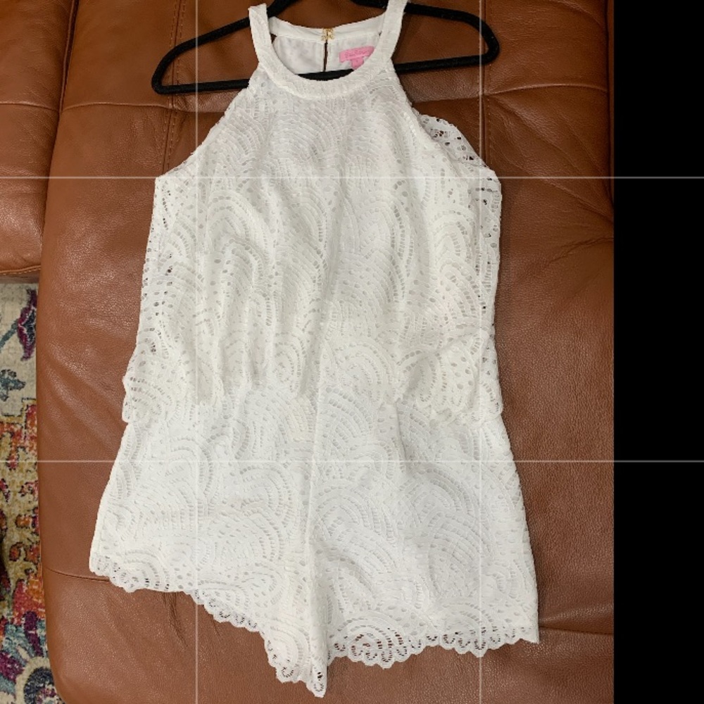 White lacy Lily Pulitzer romper